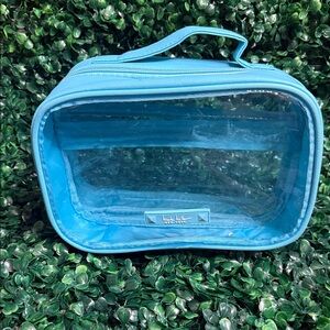 Nicole Miller Teal Clear Cosmetic Pouch